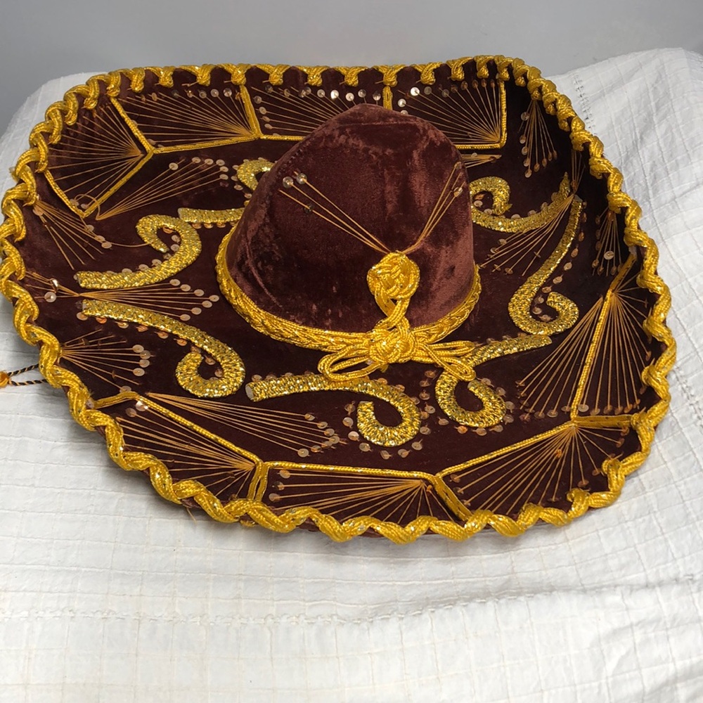 Vintage 1970’s Large Authentic Mexican Sombrero Traditional Hat made in Mexico